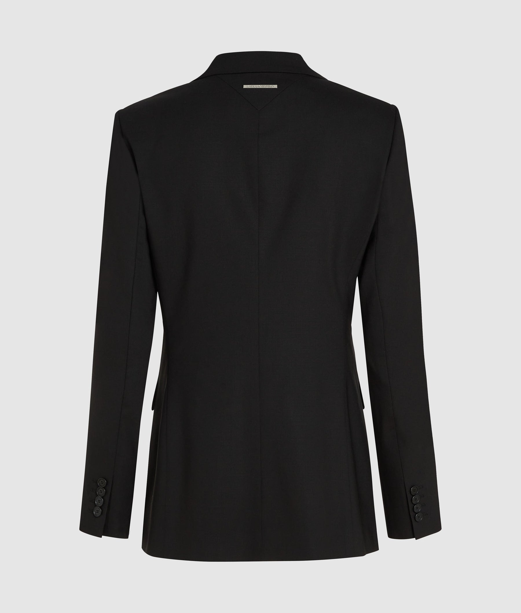 Belted contrast lapel blazer