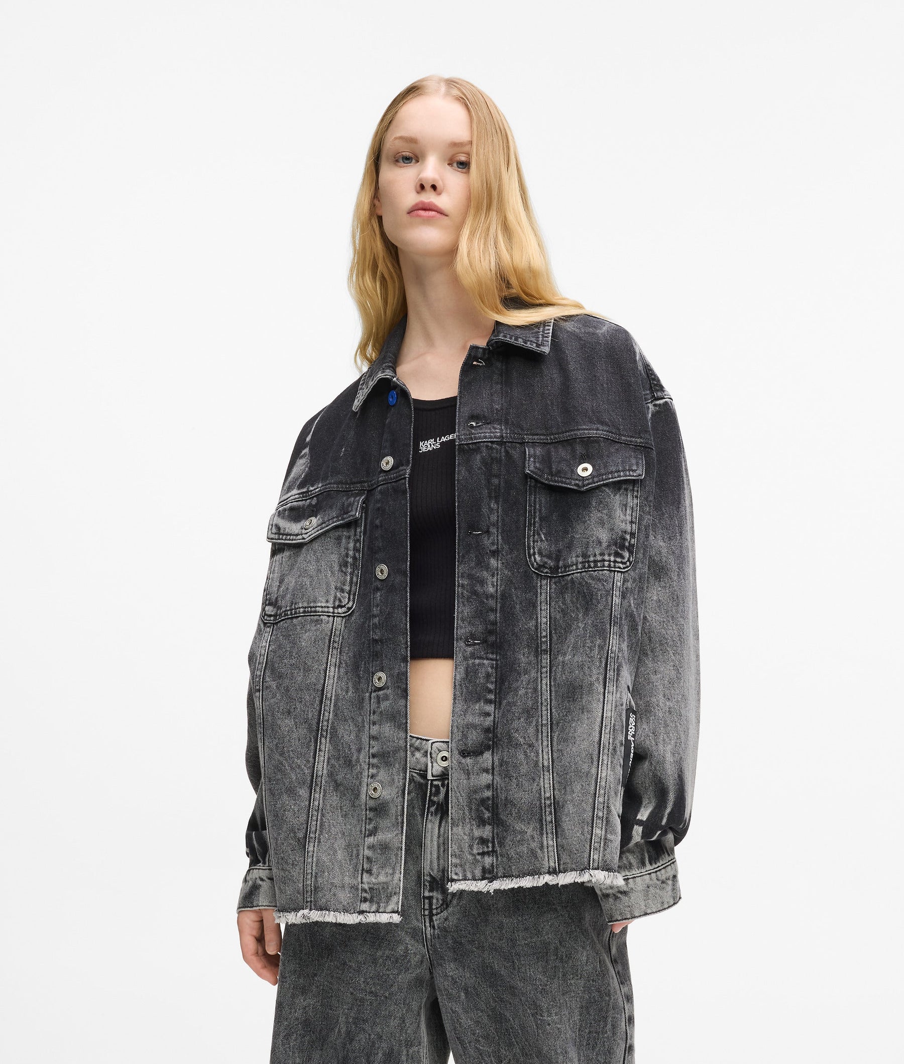 Bleached denim jacket