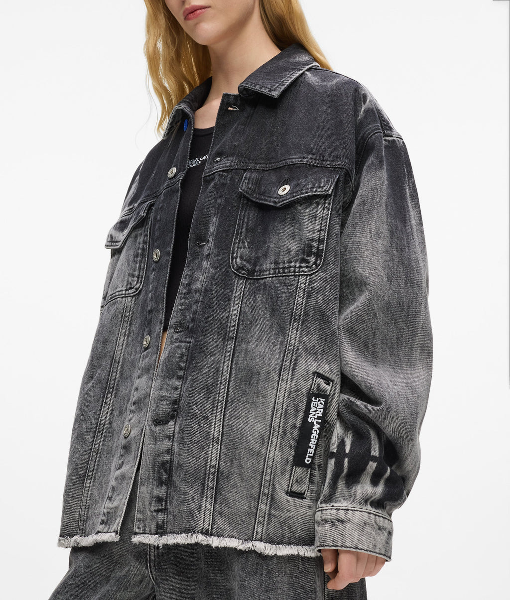 Bleached denim jacket