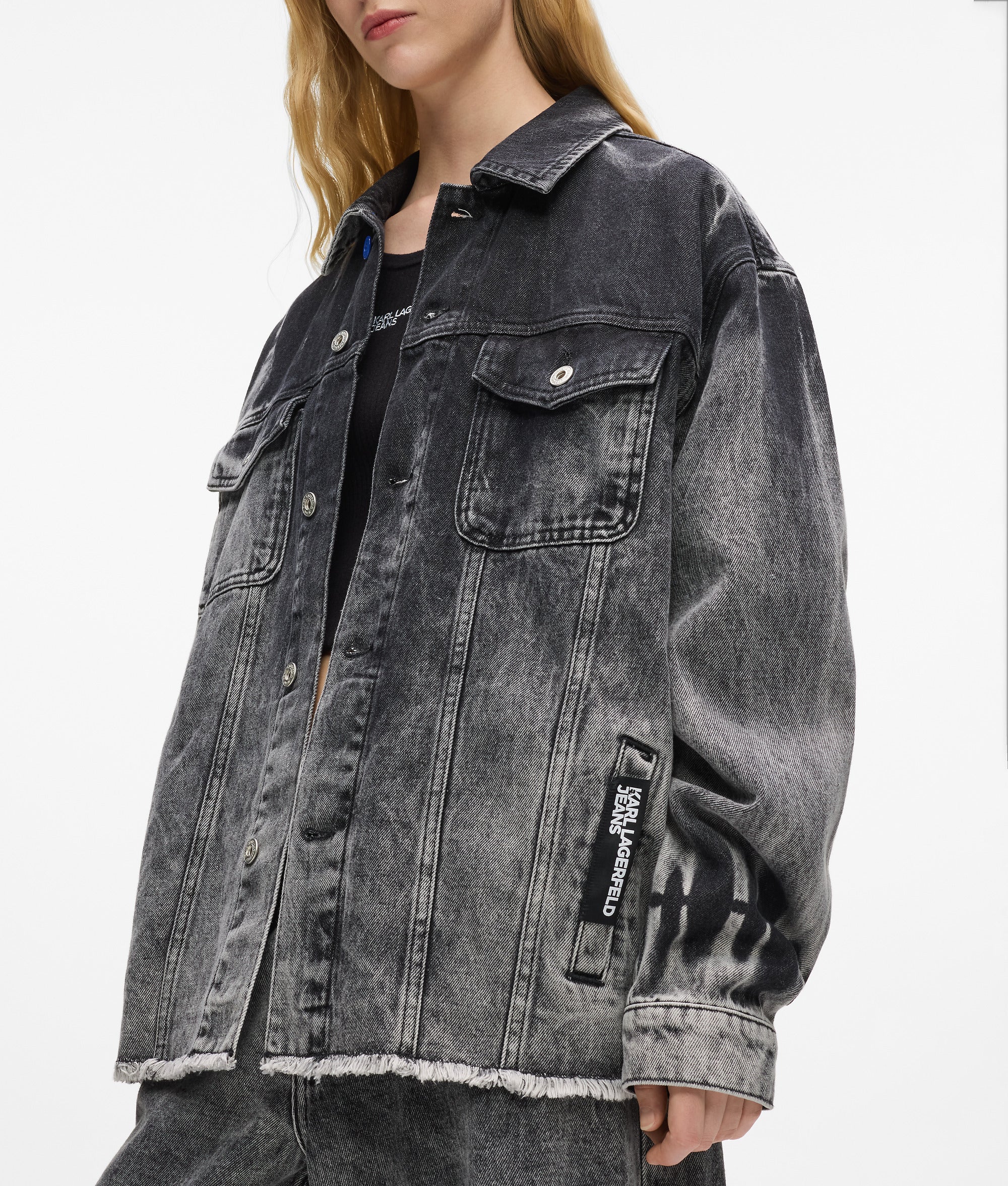 Bleached denim jacket