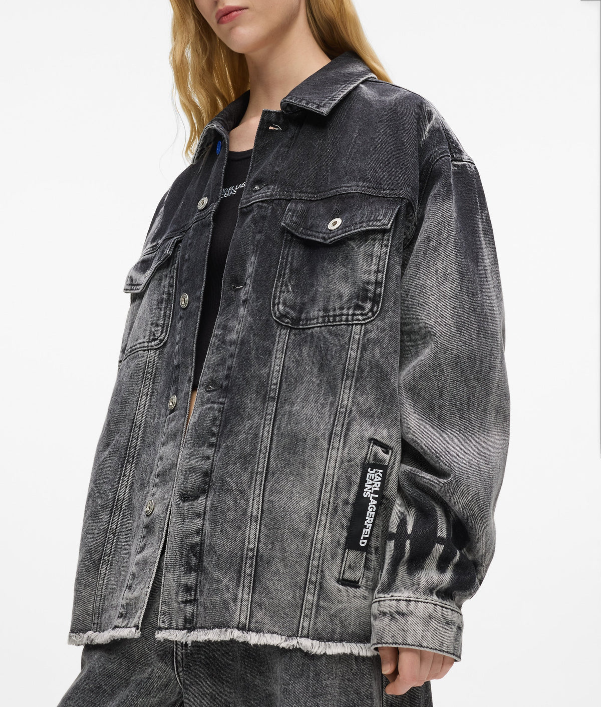 Bleached denim jacket