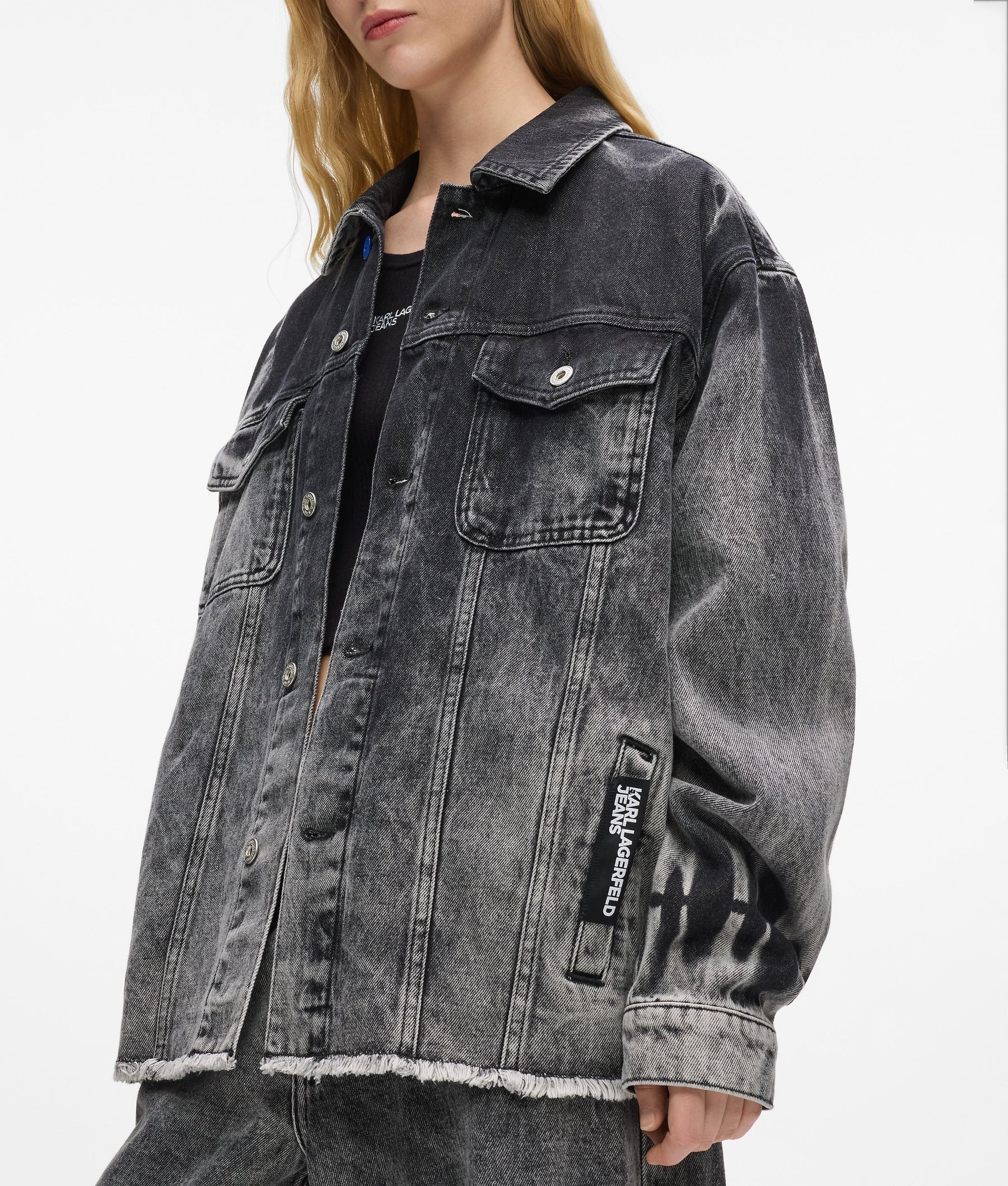 Bleached denim jacket