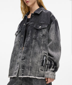 Bleached denim jacket