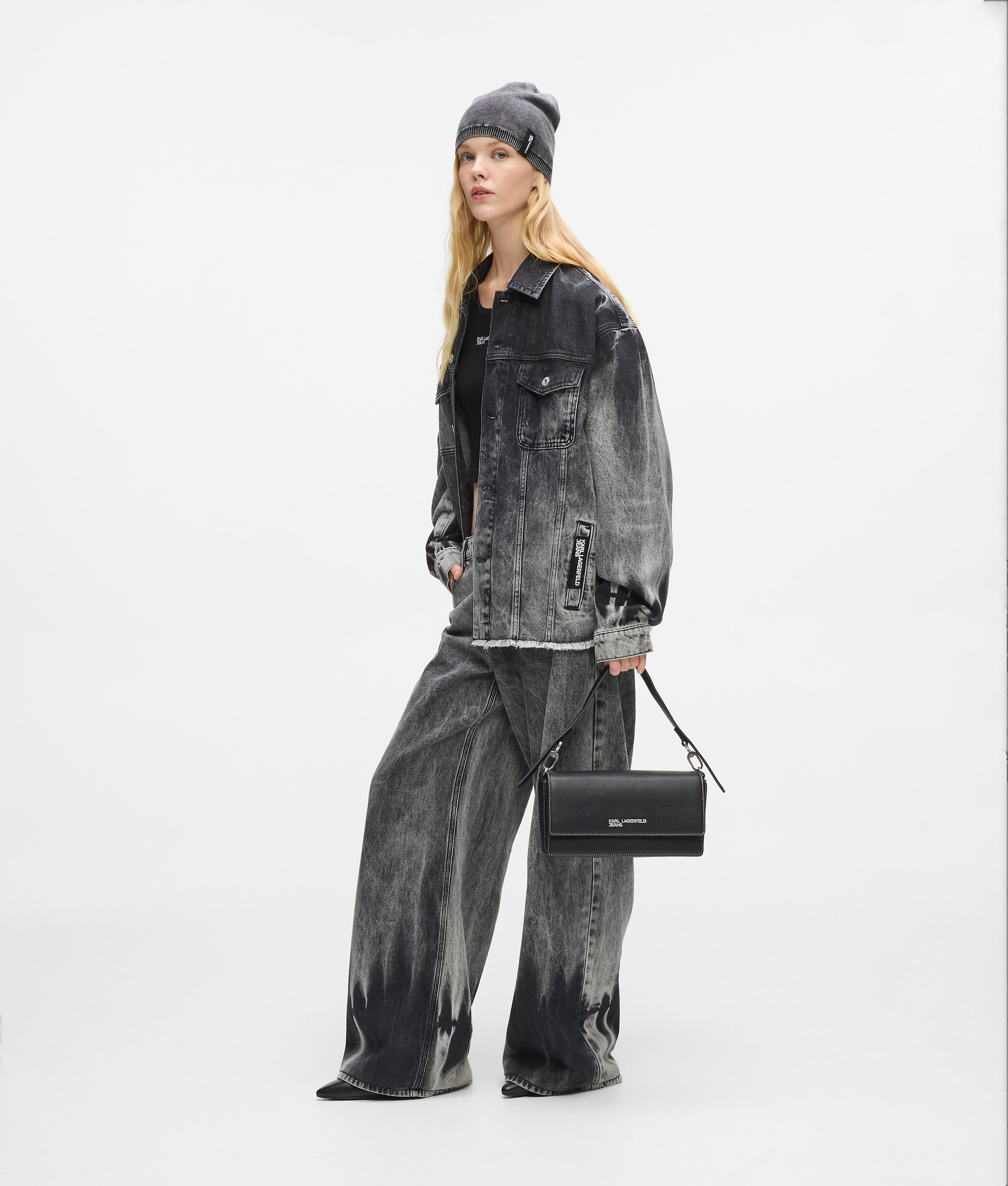 Bleached denim jacket