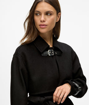 Short wool-blend coat