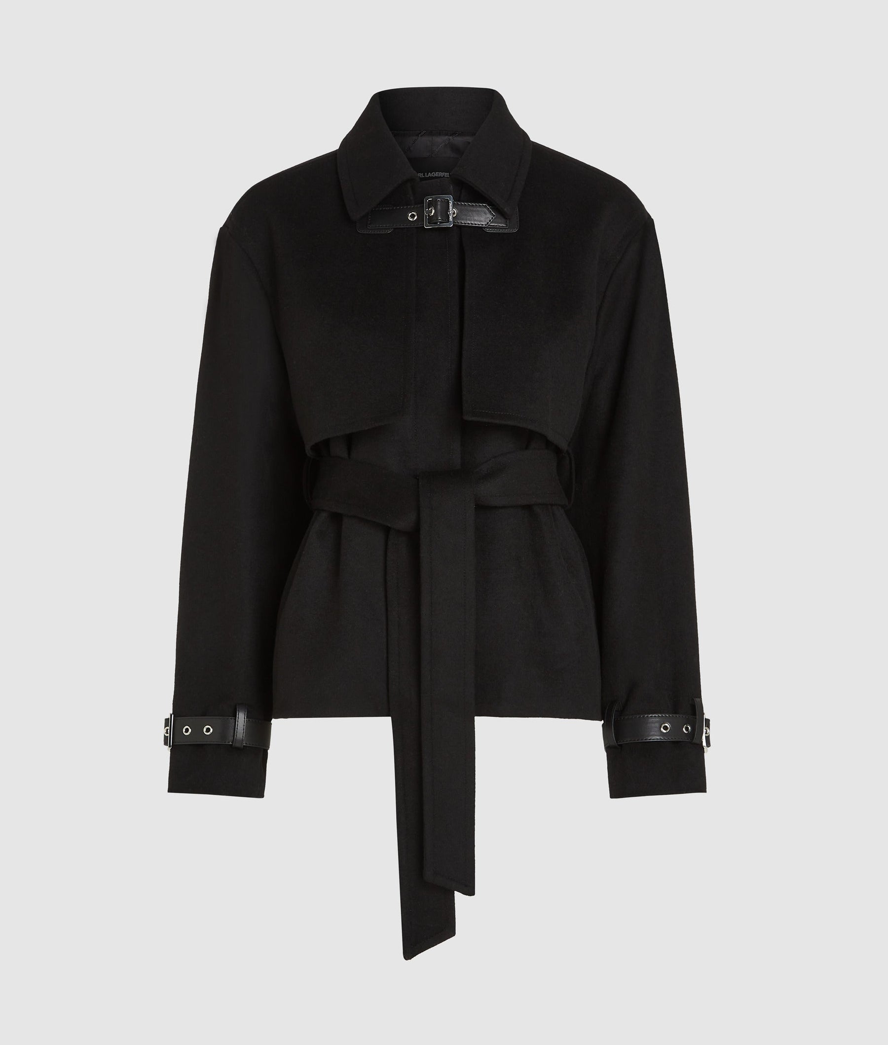 Short wool-blend coat