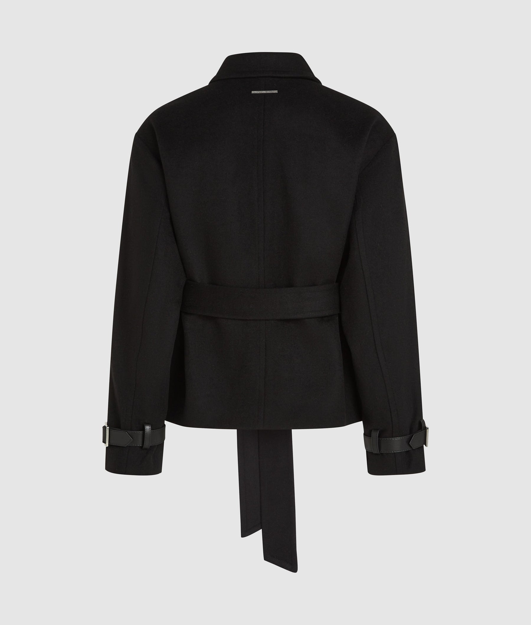 Short wool-blend coat