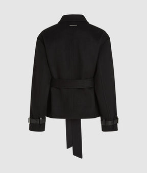 Short wool-blend coat