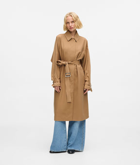Pleated trench coat