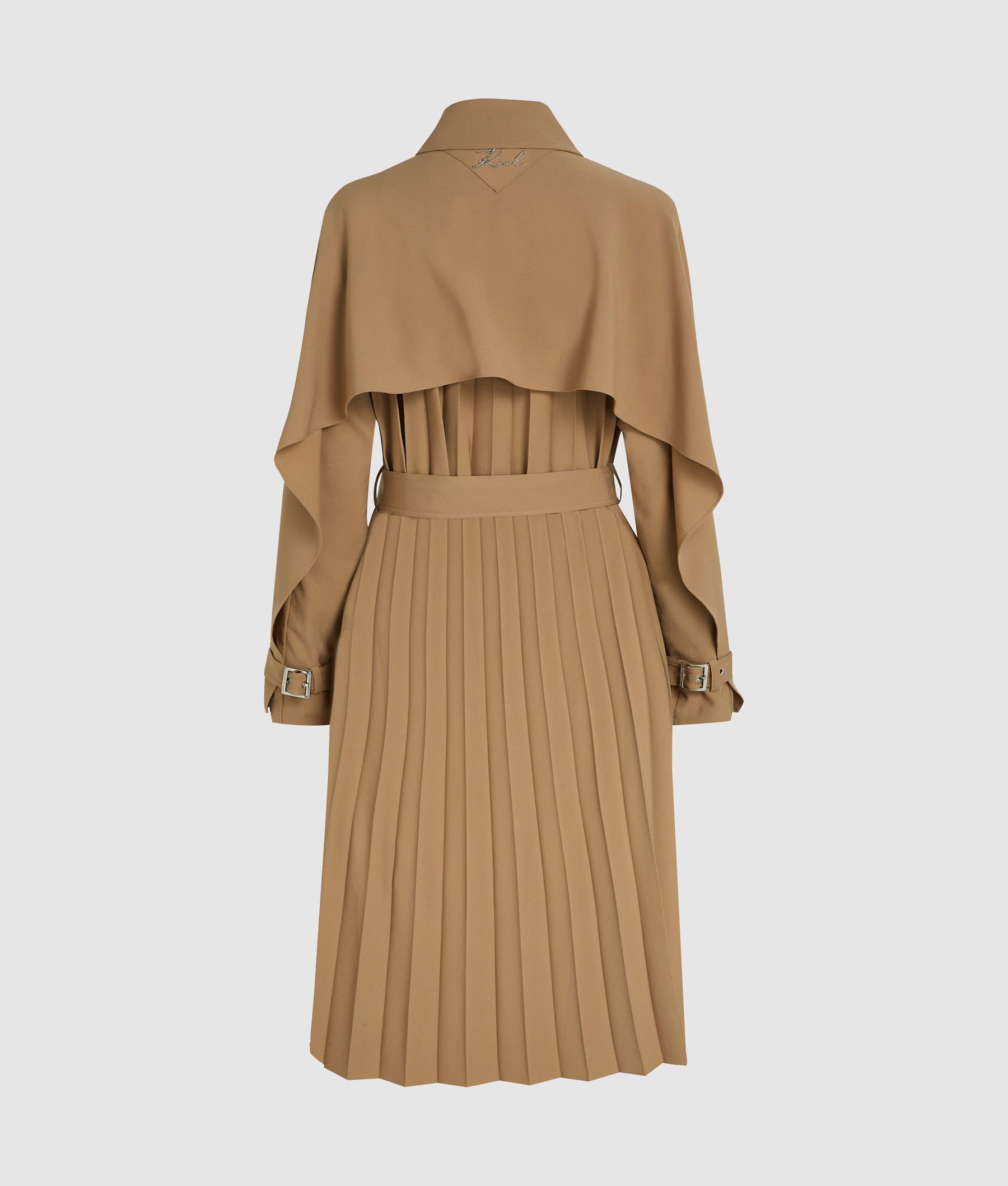 Pleated trench coat