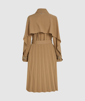 Pleated trench coat