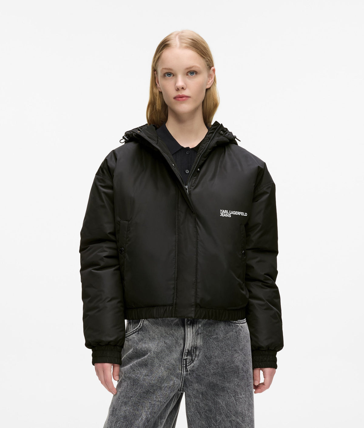 Lightly padded hooded jacket