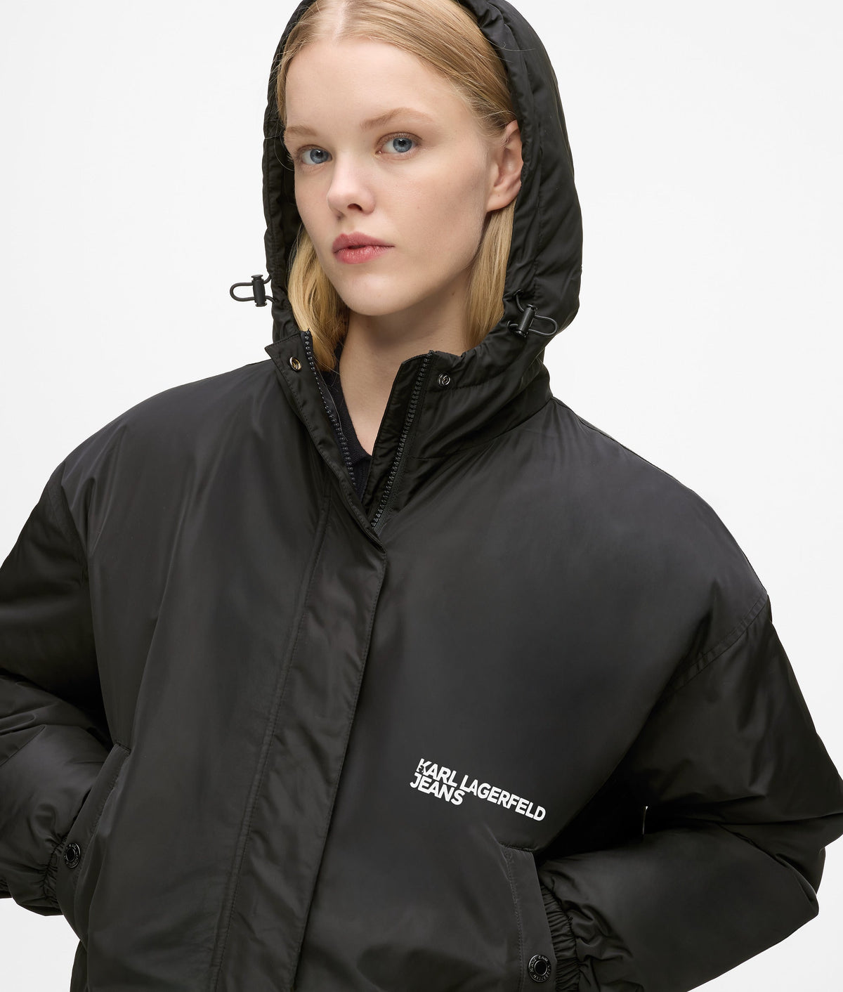 Lightly padded hooded jacket