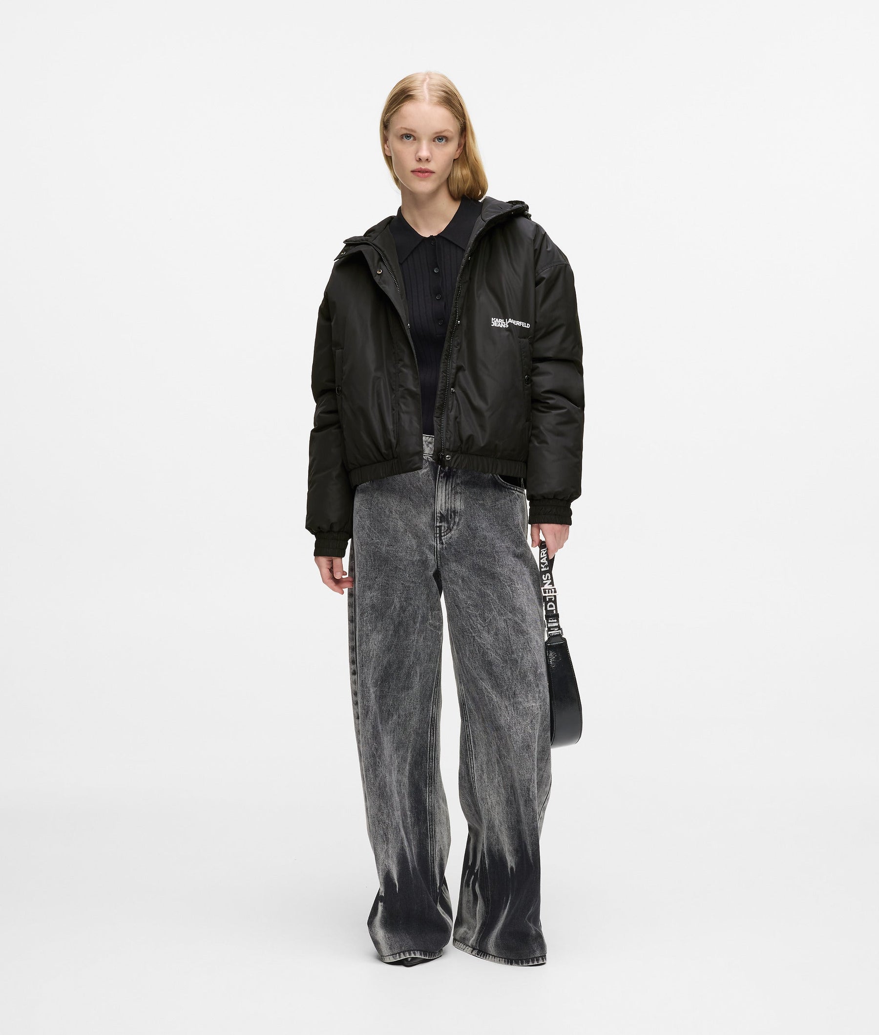 Lightly padded hooded jacket