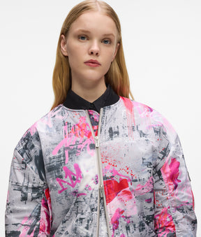All-over paint bomber jacket