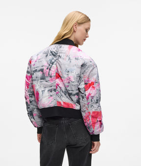 All-over paint bomber jacket
