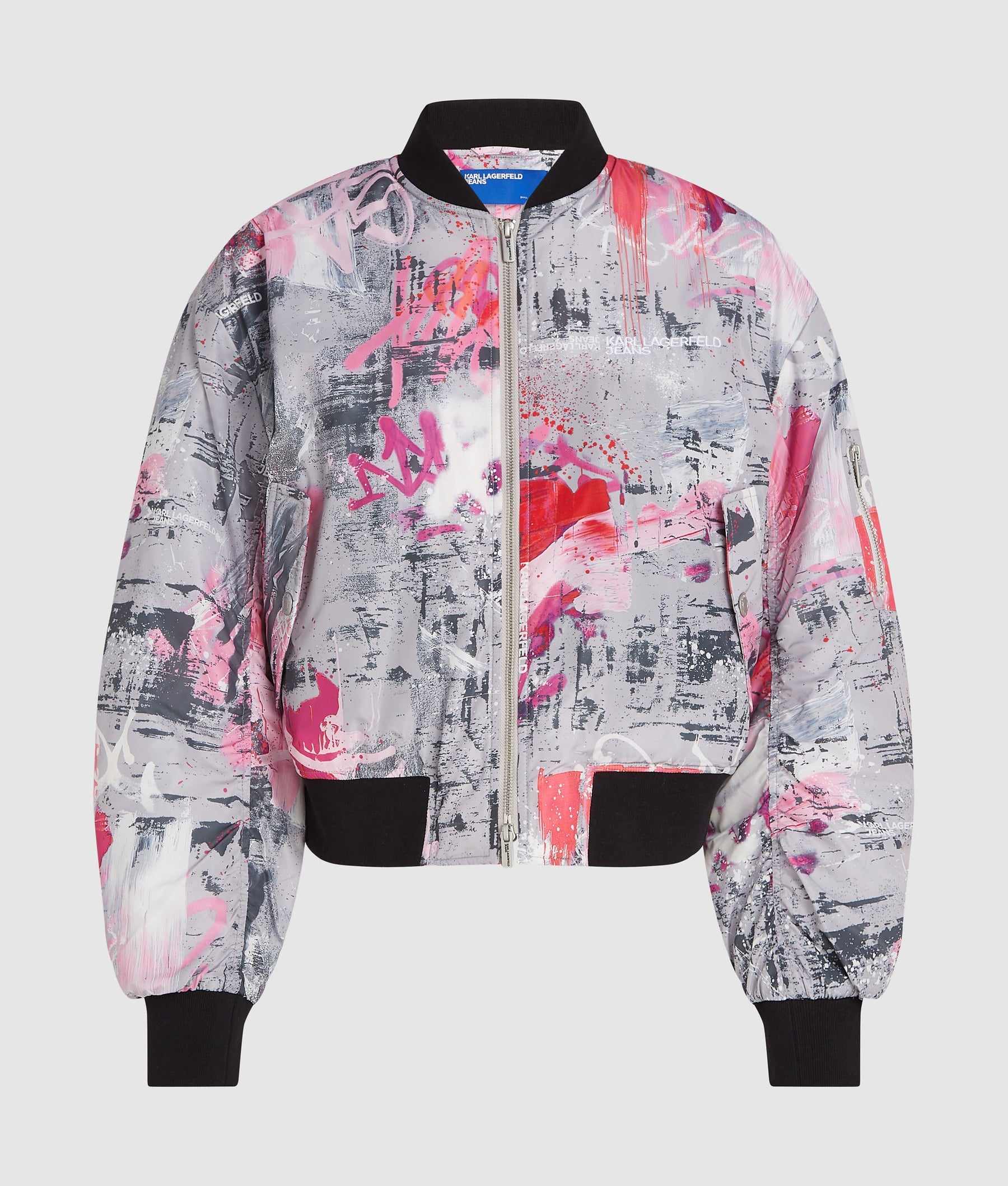 All-over paint bomber jacket