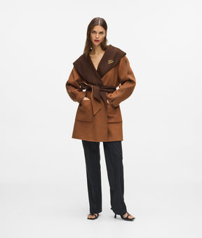 Reversible wool-blend coat