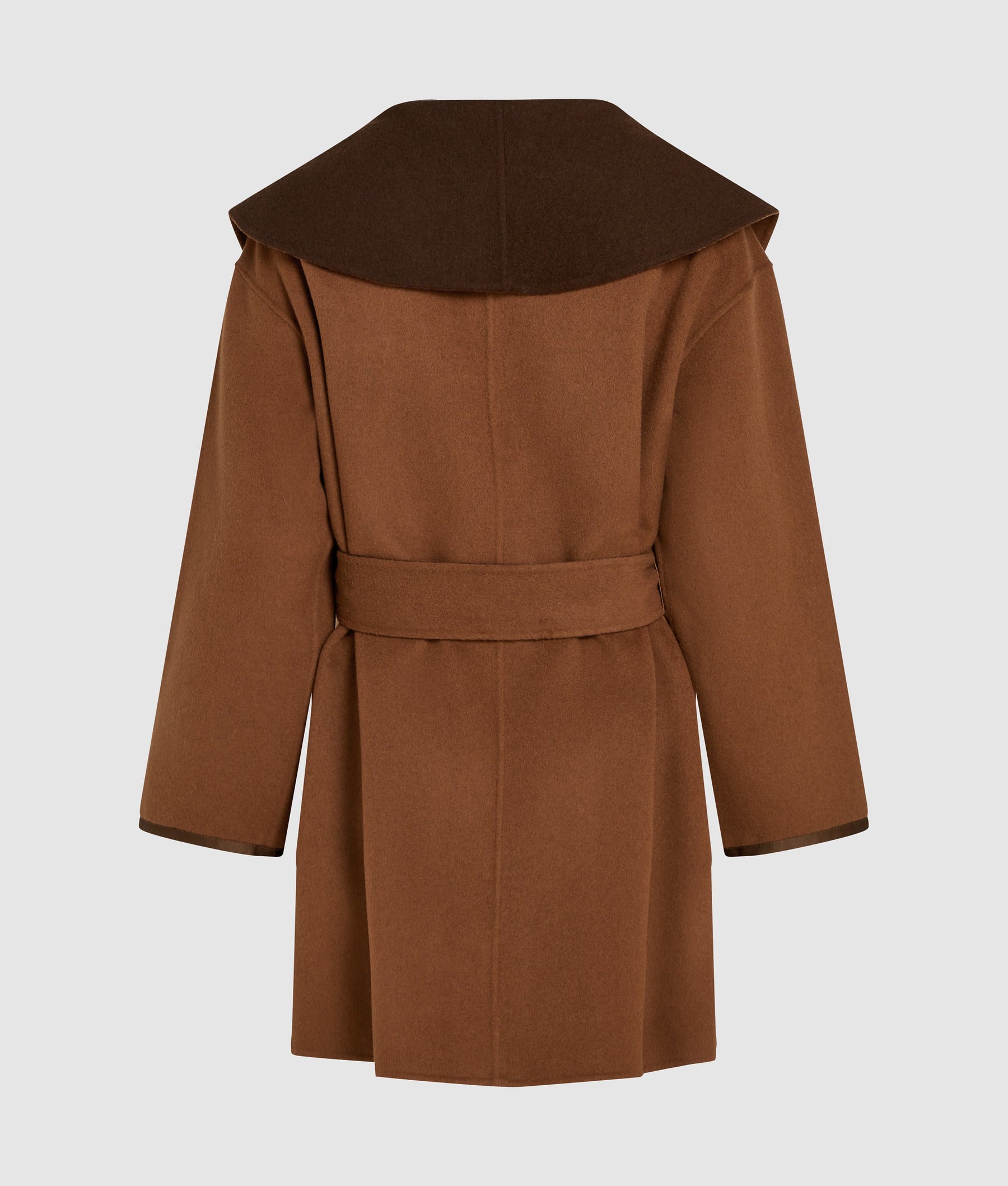 Reversible wool-blend coat
