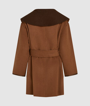 Reversible wool-blend coat