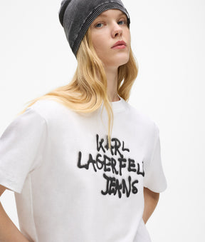 Cropped graffiti T-shirt