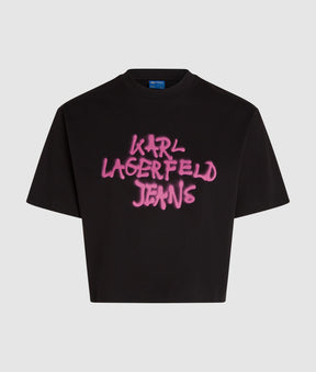 Cropped graffiti T-shirt