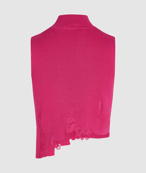 Distressed knitted top