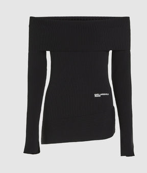 Off-shoulder knit top