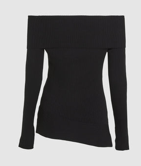Off-shoulder knit top