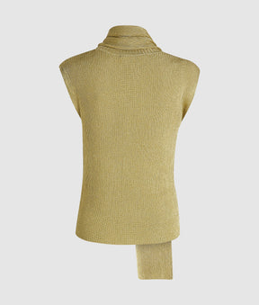 Metallic knit top