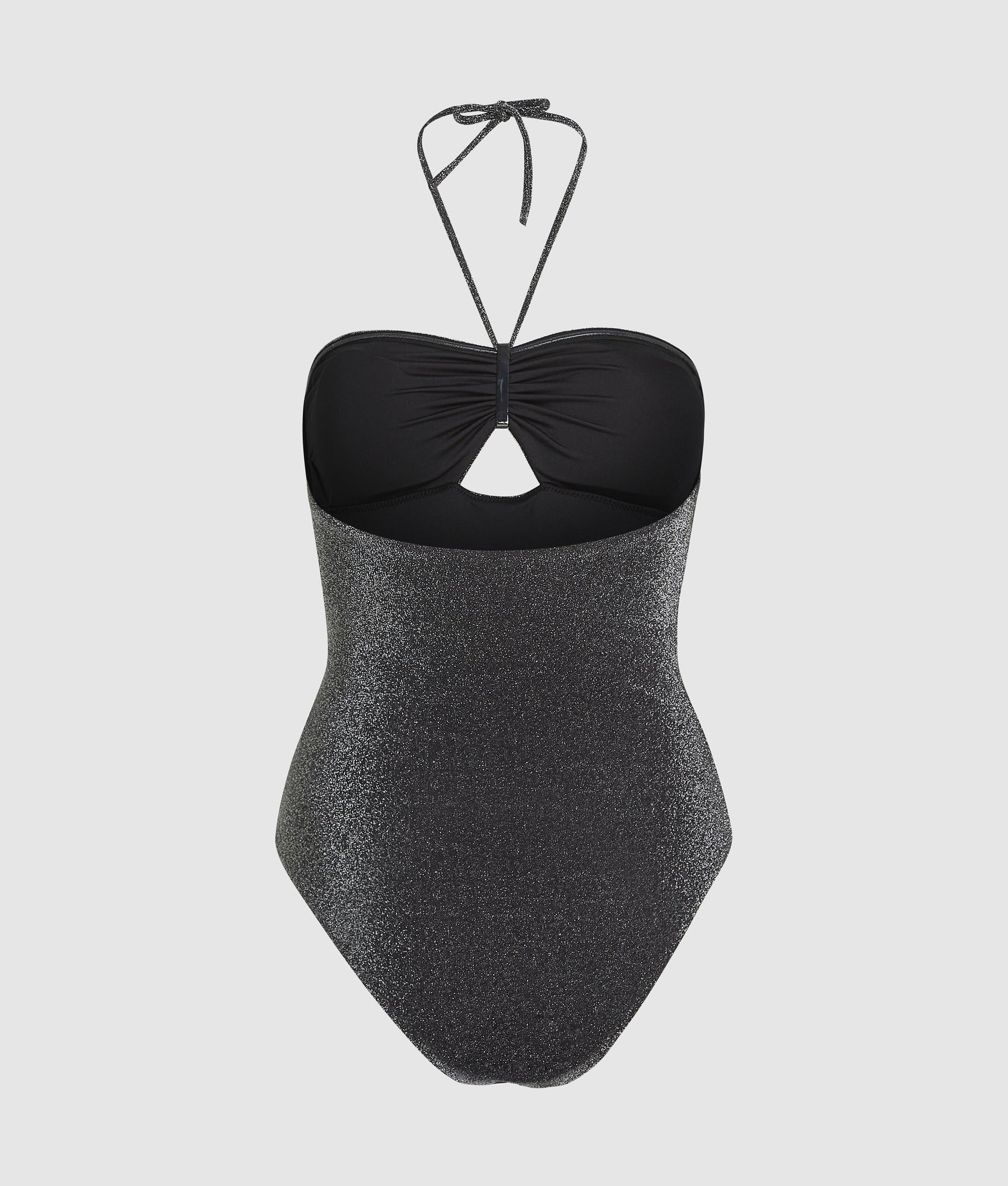 Metallic halterneck swimsuit