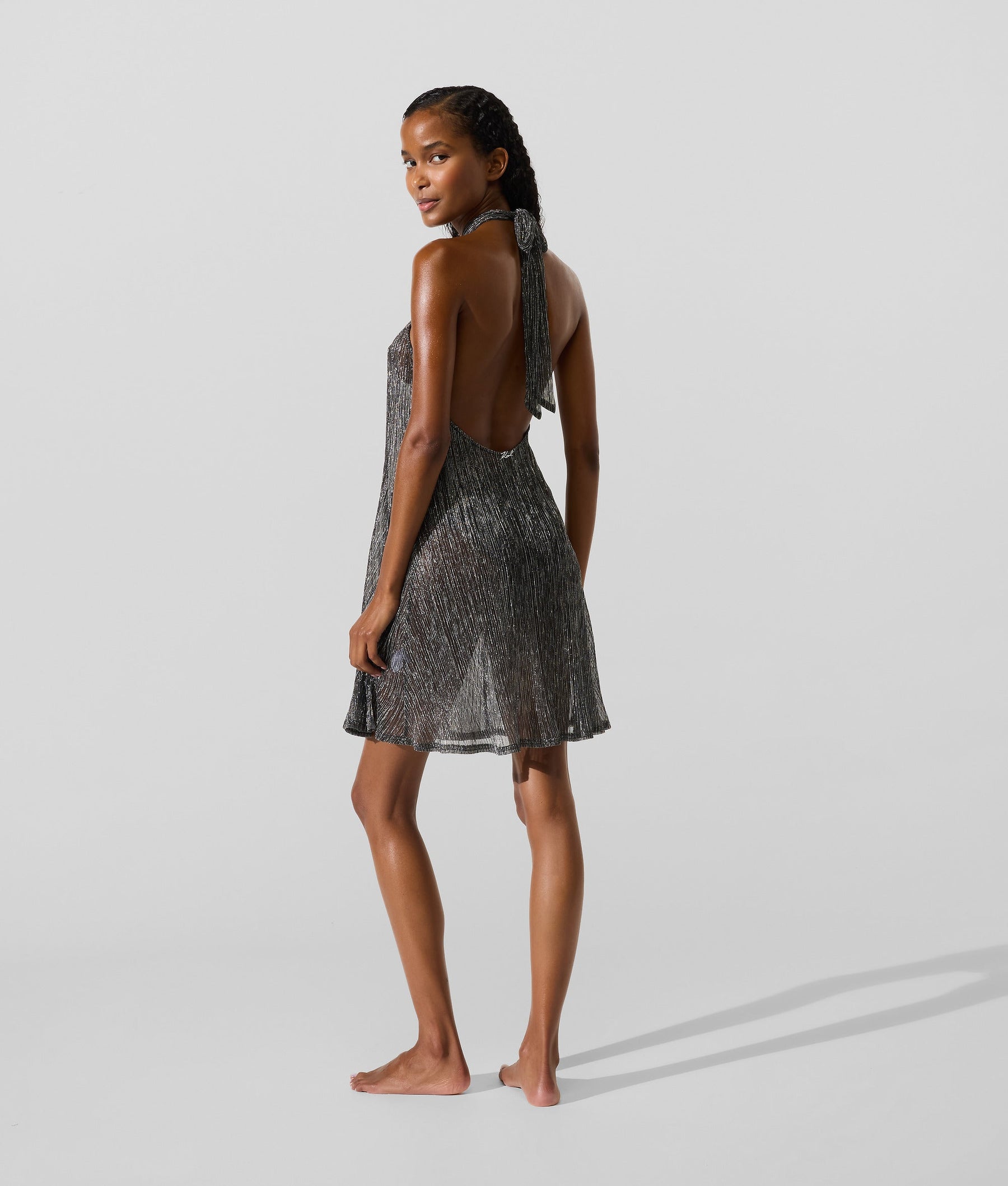 Metallic beach dress