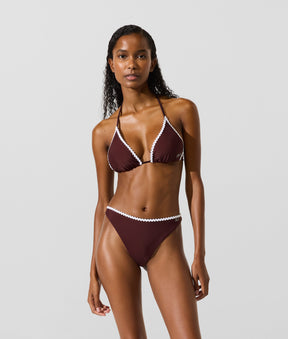 Scallop triangle bikini top