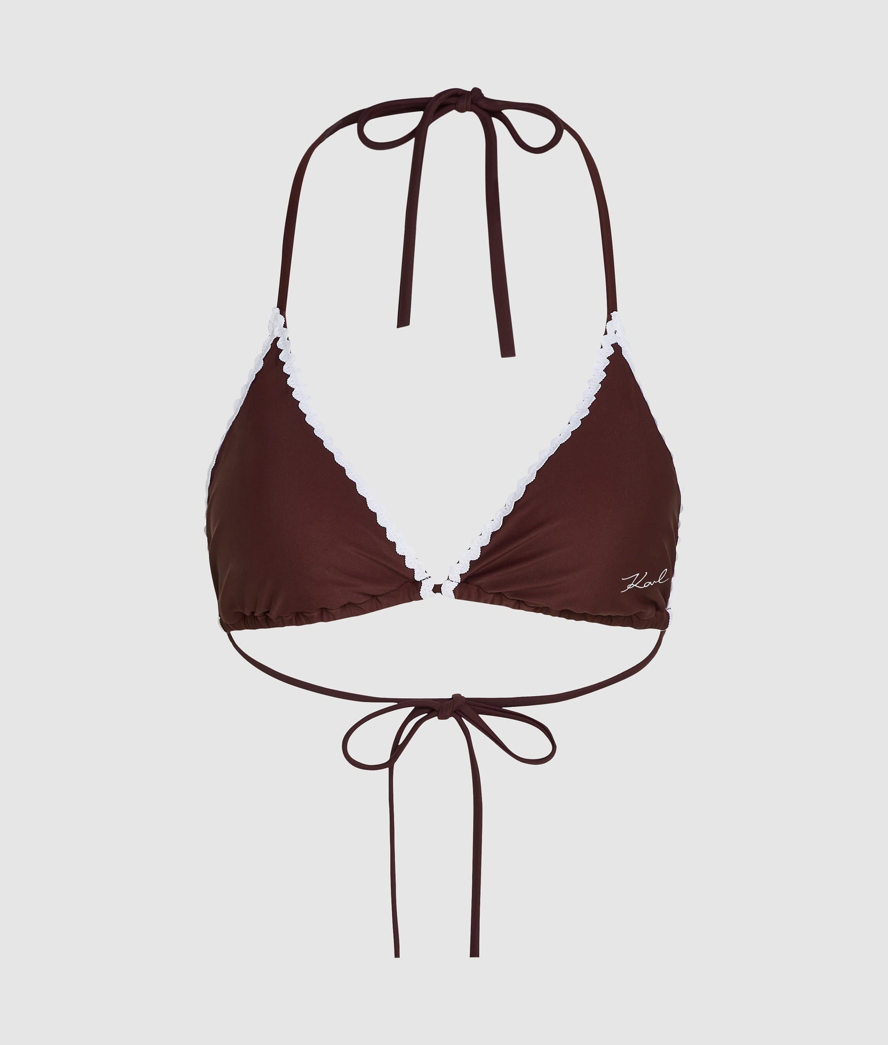 Scallop triangle bikini top
