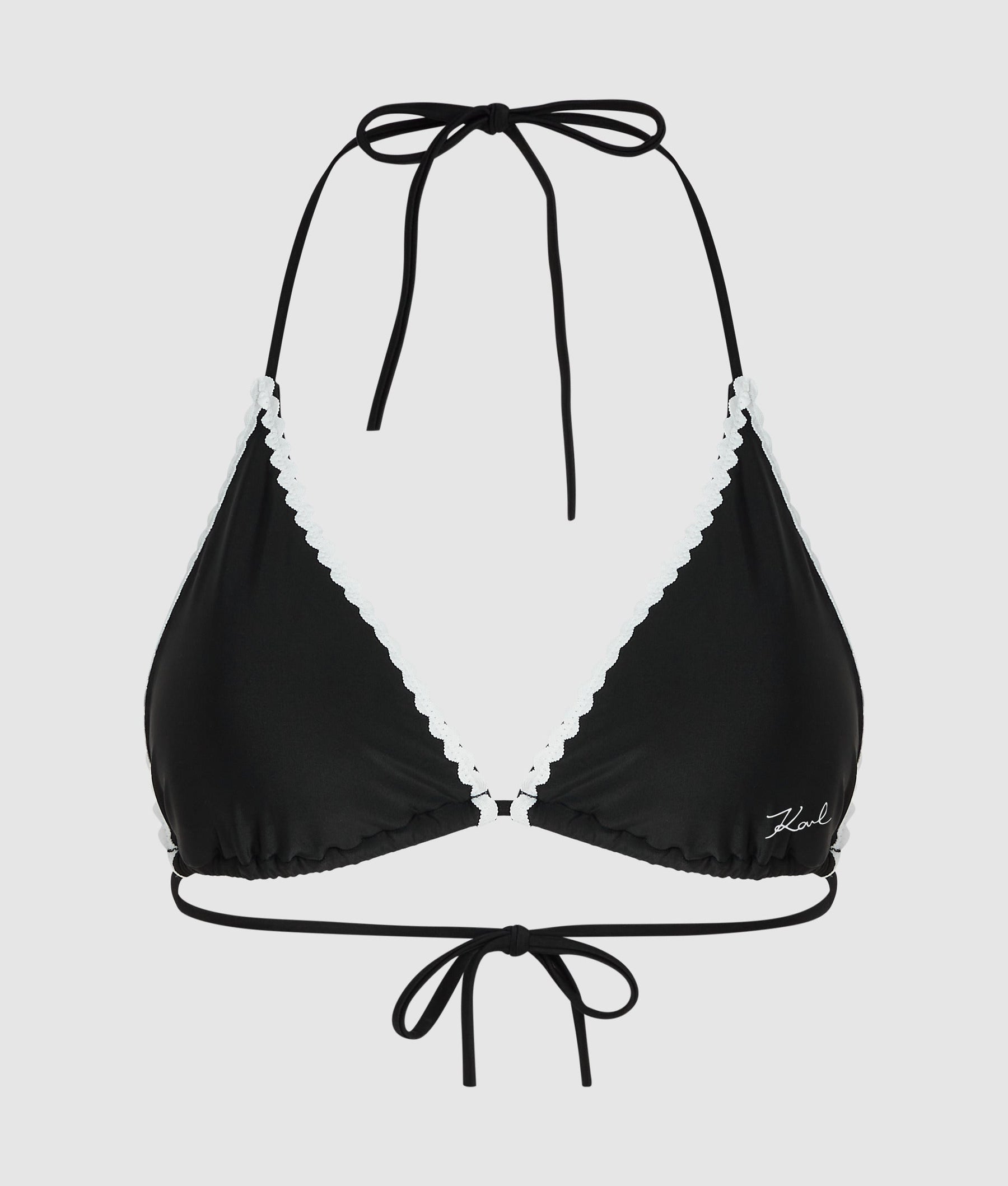 Scallop triangle bikini top