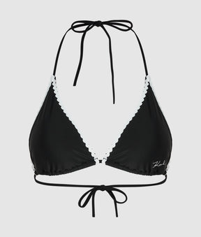 Scallop triangle bikini top