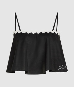 Scallop beach cropped top