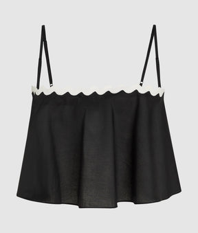 Scallop beach cropped top