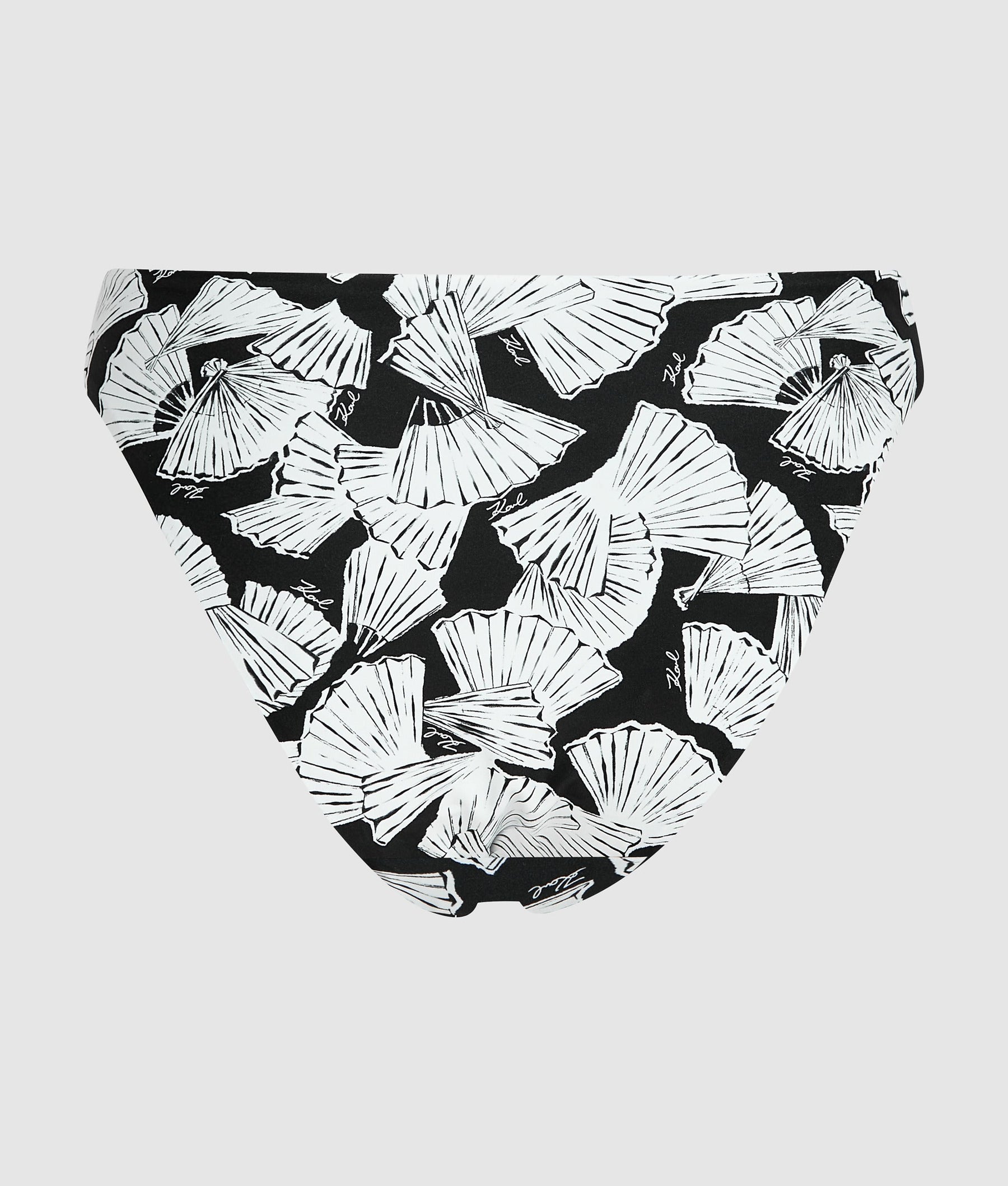 Fan print bikini bottoms