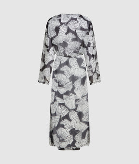 Fan print kaftan