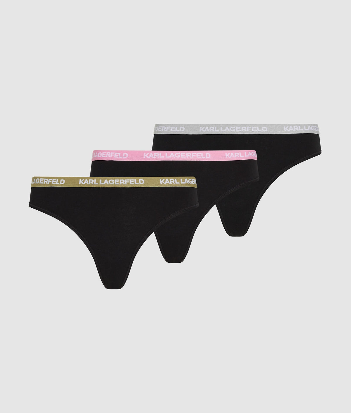 Multicolour waistband thong – 3 pack