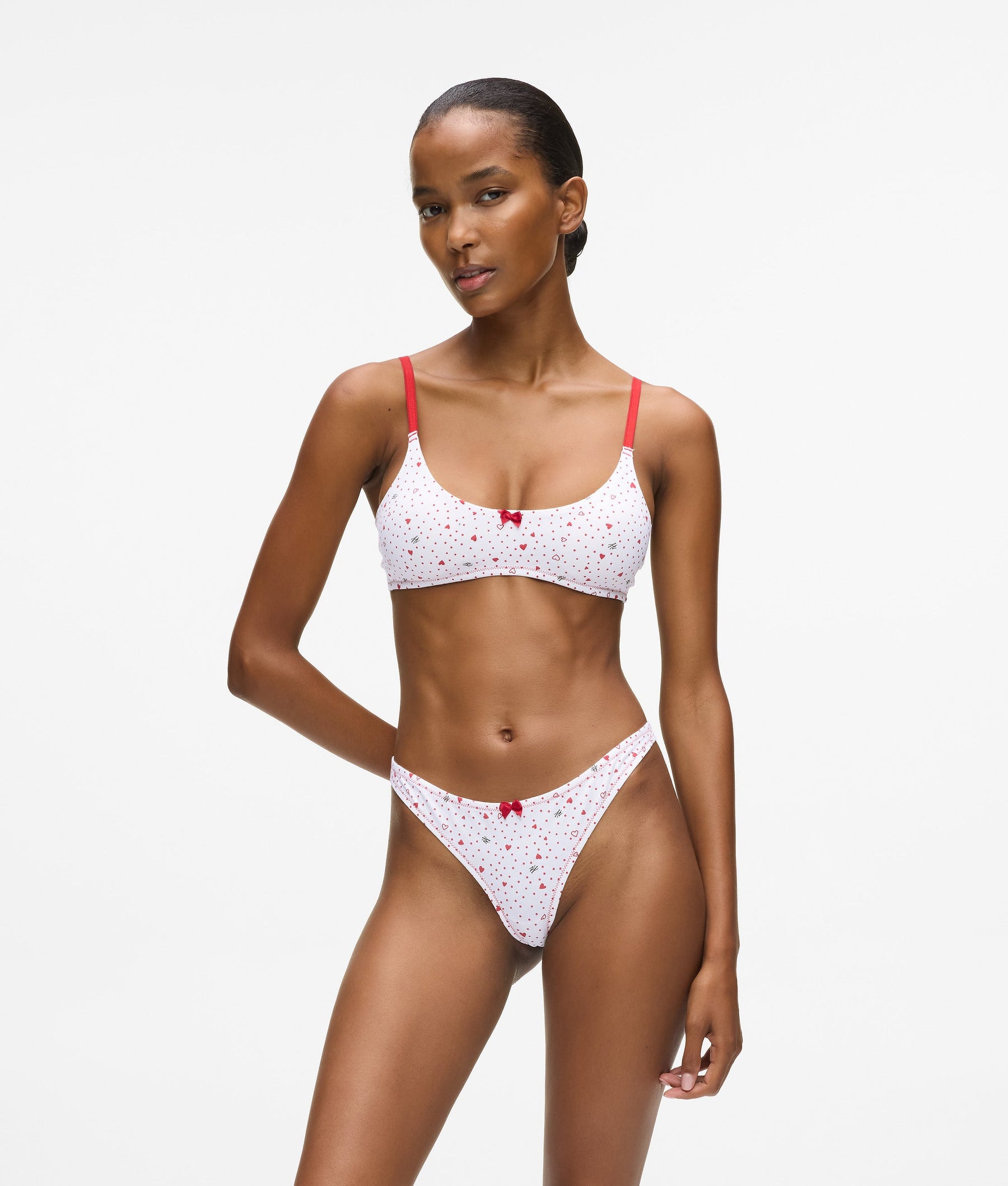 Heart print bralette