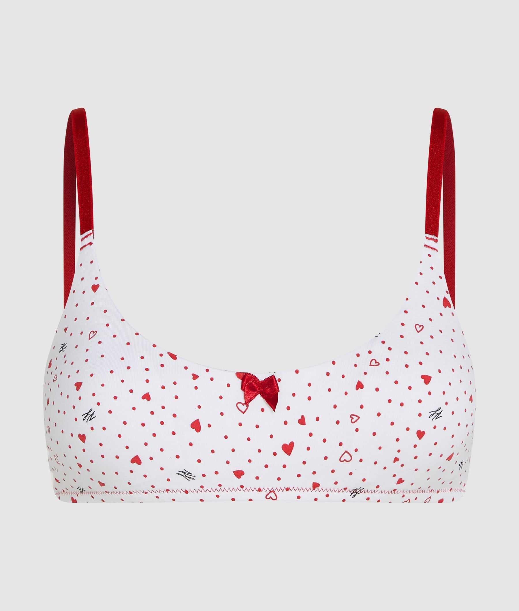 Heart print bralette