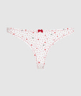 Heart print thong