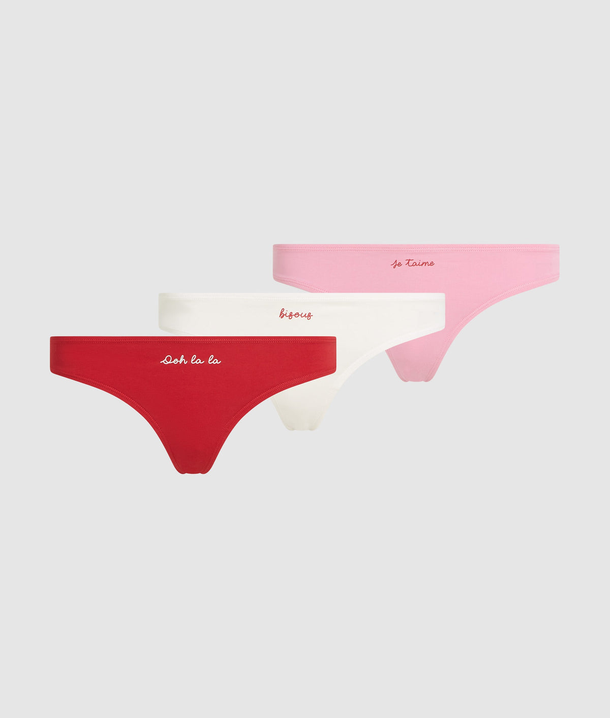 Love notes thong – 3 pack