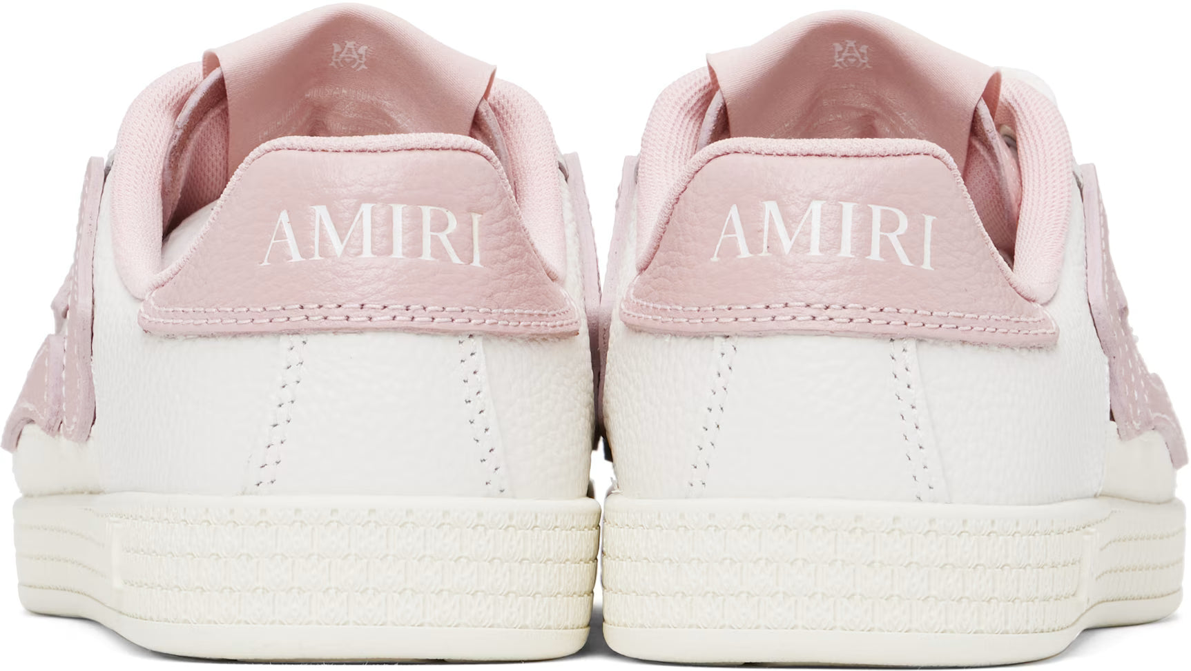 Amiri Women White & Pink Pacific Bones Sneakers