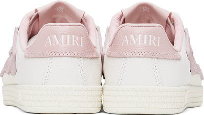 Amiri Women White & Pink Pacific Bones Sneakers