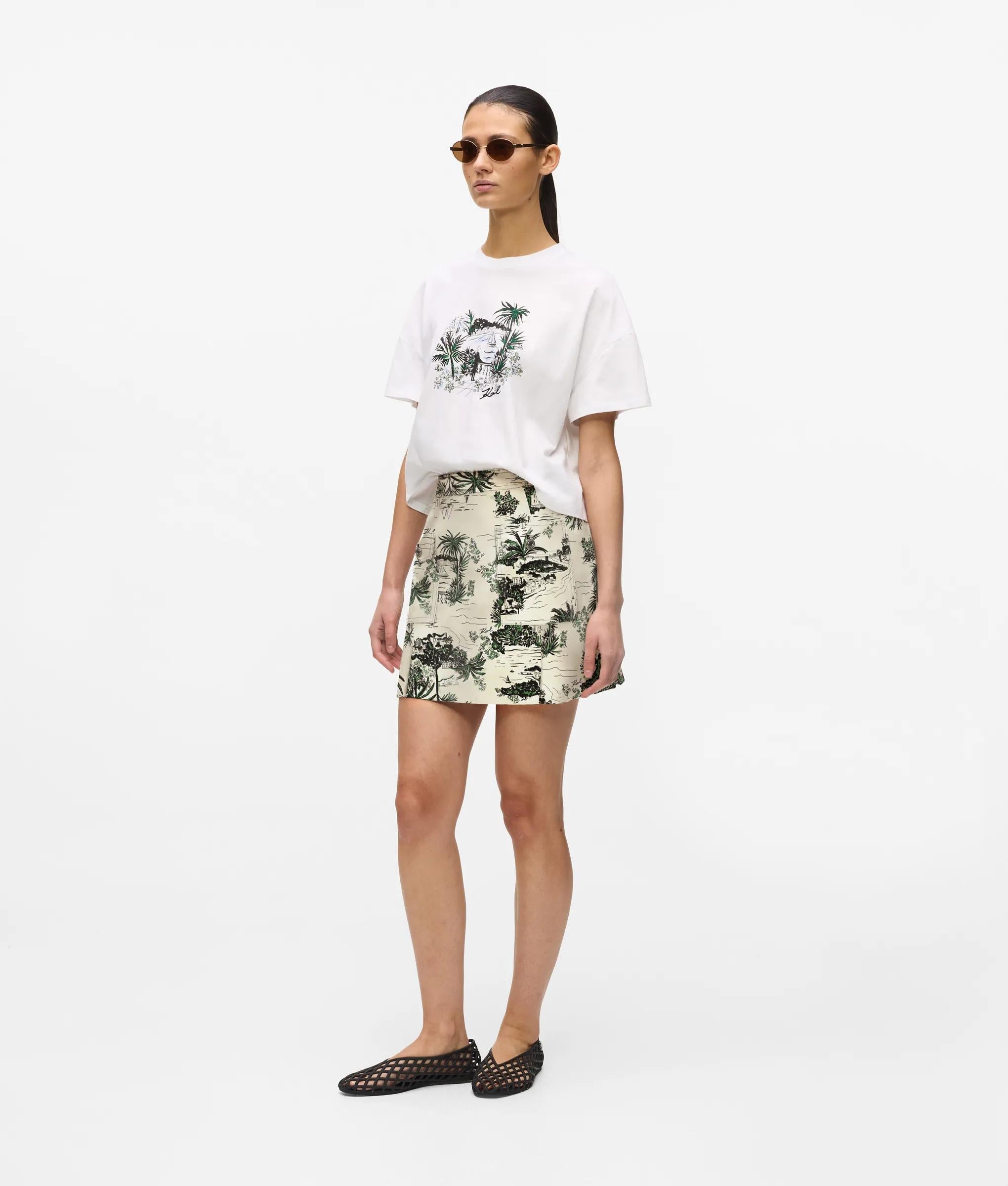 All-over-print mini skirt