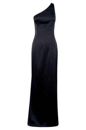 Harper One Shoulder Gown - Black