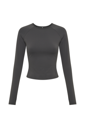 Venus Long Sleeve Top - Charcoal